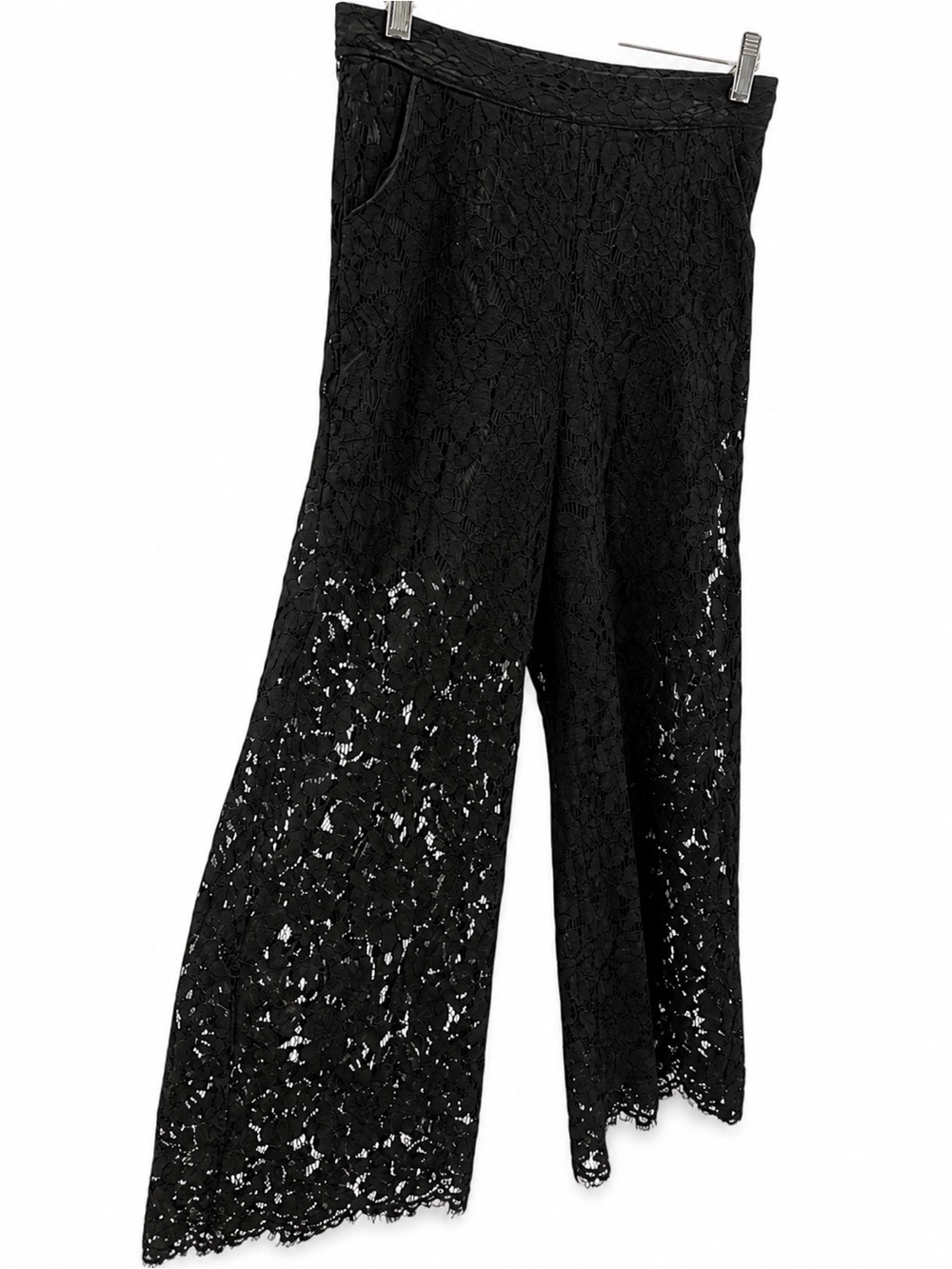 Dolce & Gabbana Matching Eyelet Lace Open Back Crop Top Wide Leg Pants - Picture 5 of 9
